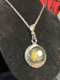 Silver Firestone Necklace