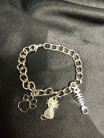 Whiskers & Tails Collection-Silver Cat Charm Bracelet
