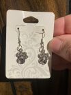 Whiskers & Tails- Silver Paw Print Earrings