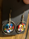 Geometrix Collection-Multi-Colored Hexagonal Earrings