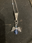 Wings Of An Angel Collection-Blue Crystal Necklace, Blue Crystal