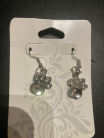Whiskers & Tails-Silver Paw Print Earrings